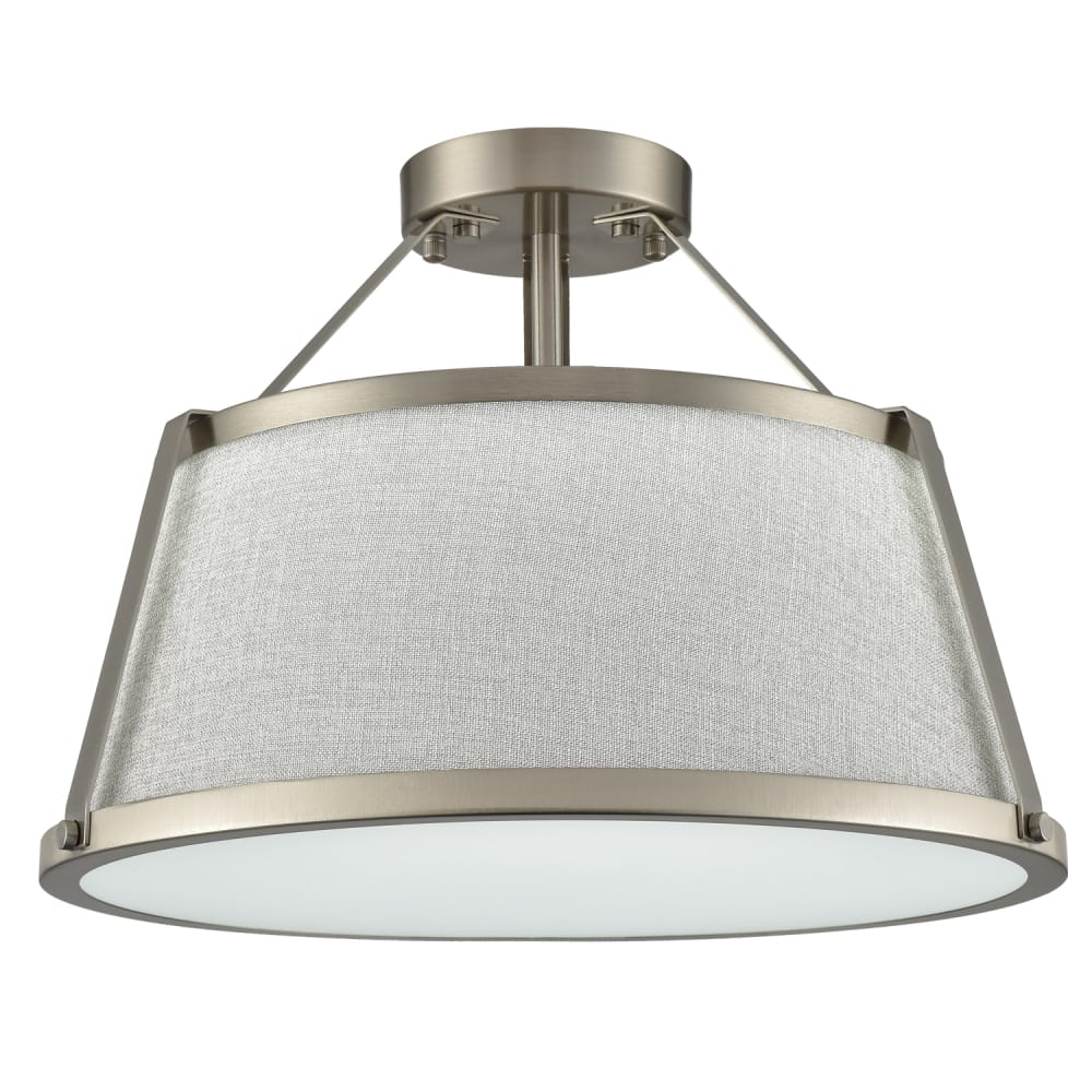 Drum Chandelier Ceiling Light Fixutre Brushed Nickle Claxy