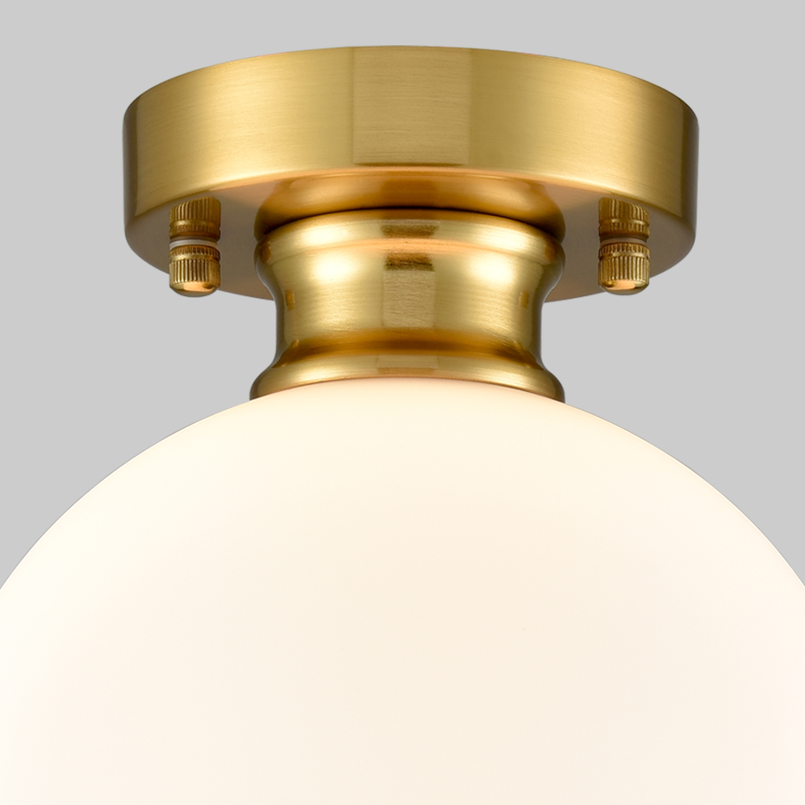 Gold Ceiling Light Fixture Flush Mount Light Milk Glass