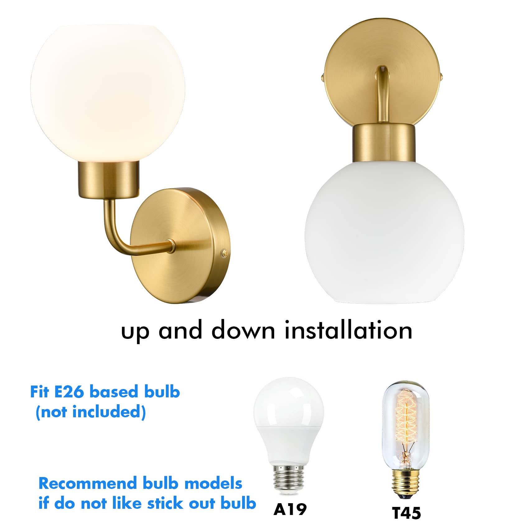 Gold Mid Century Modern Wall Light Claxy Lighting