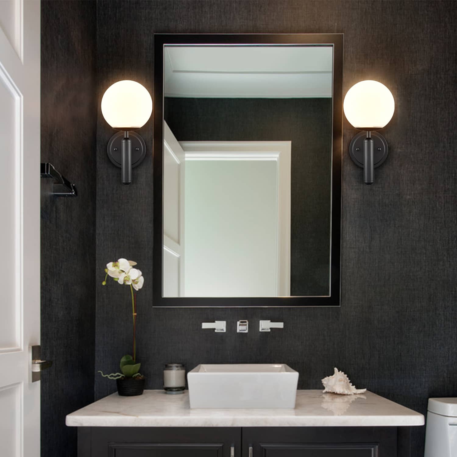 Mid Century Modern Wall Sconces Black | Claxy Lighting