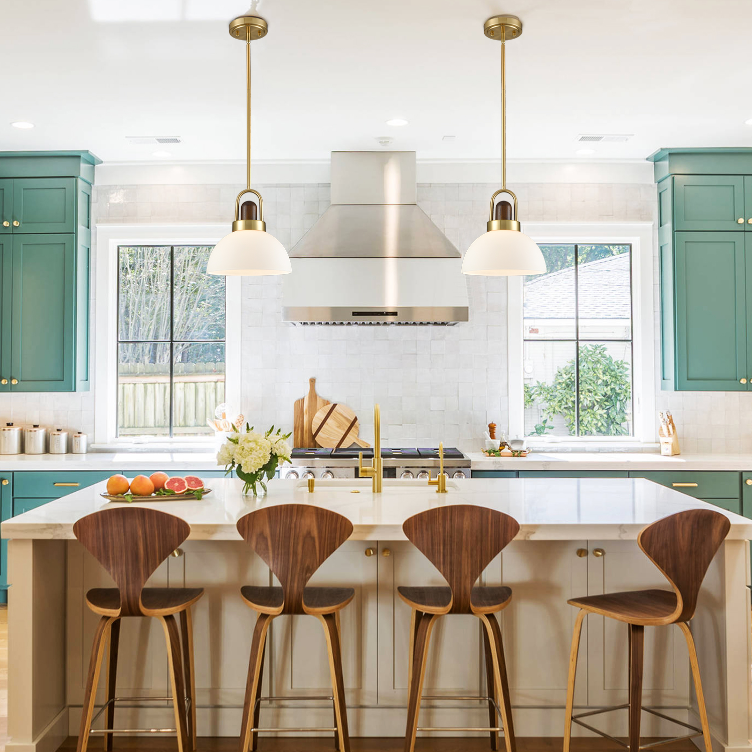 Modern Gold Globe Pendant Light Claxy Lighting