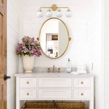 Modern Bath Vanity Light 4-Light Wall Sconce Gold