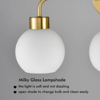 Modern Bath Vanity Light 4-Light Wall Sconce Gold