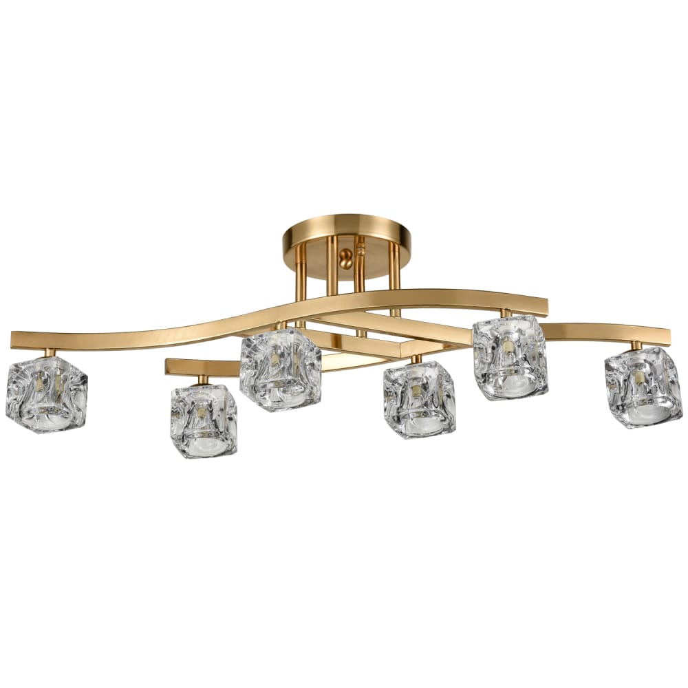Modern Crystal Ceiling Lights Gold6Light Claxy
