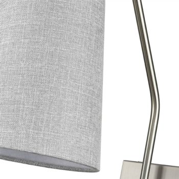 Plug-in Wall Sconce for Bedroom Lamps Set of 2 Pull Chain Switch, Brushed Nickel