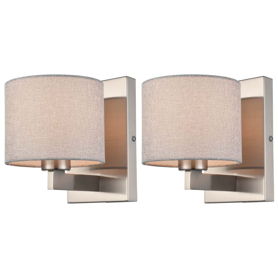 brushed nickel wall sconces
