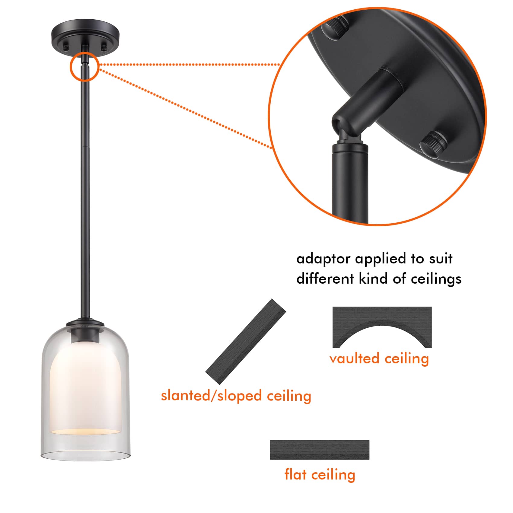 Modern Glass Pendant Light mini Glass 