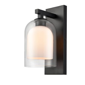 Modern Farmhouse Wall Sconces Glass with Two Glass Bell Shades
