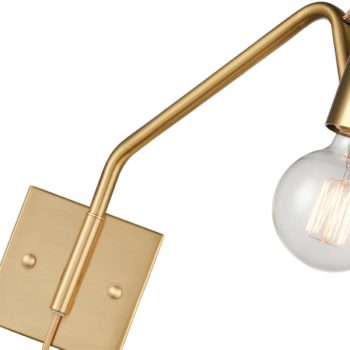 Modern Plug in Wall Sconce Lighting Set of 2 with Switch Gold 2