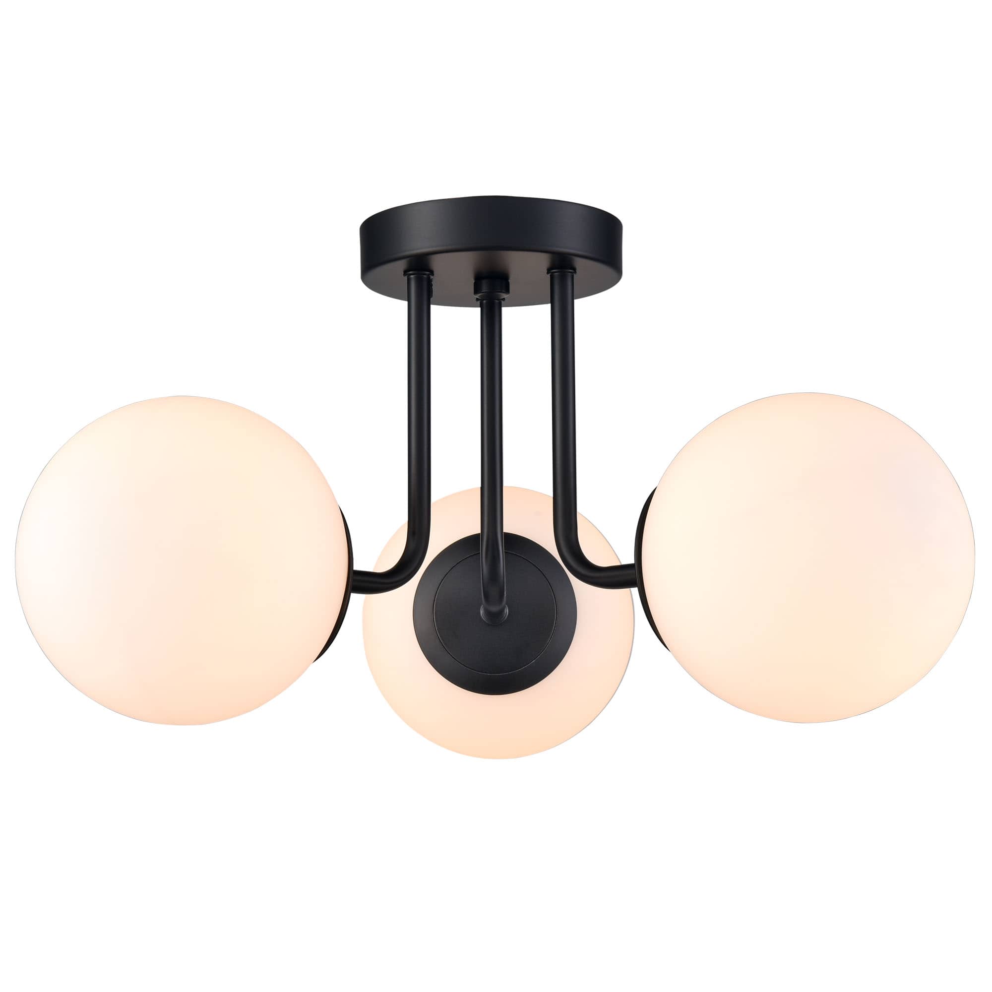 Modern Globe Ceiling Light 3 Light Claxy Lighting