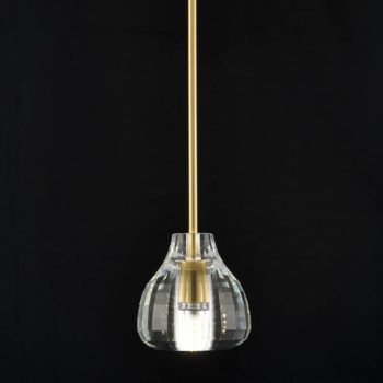 Gold Crystal Pendant Lighting for Kitchen Island Modern Glass Fixture