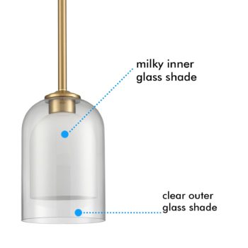 Modern Brass Mini Pendant Light Adjustable Hanging Height