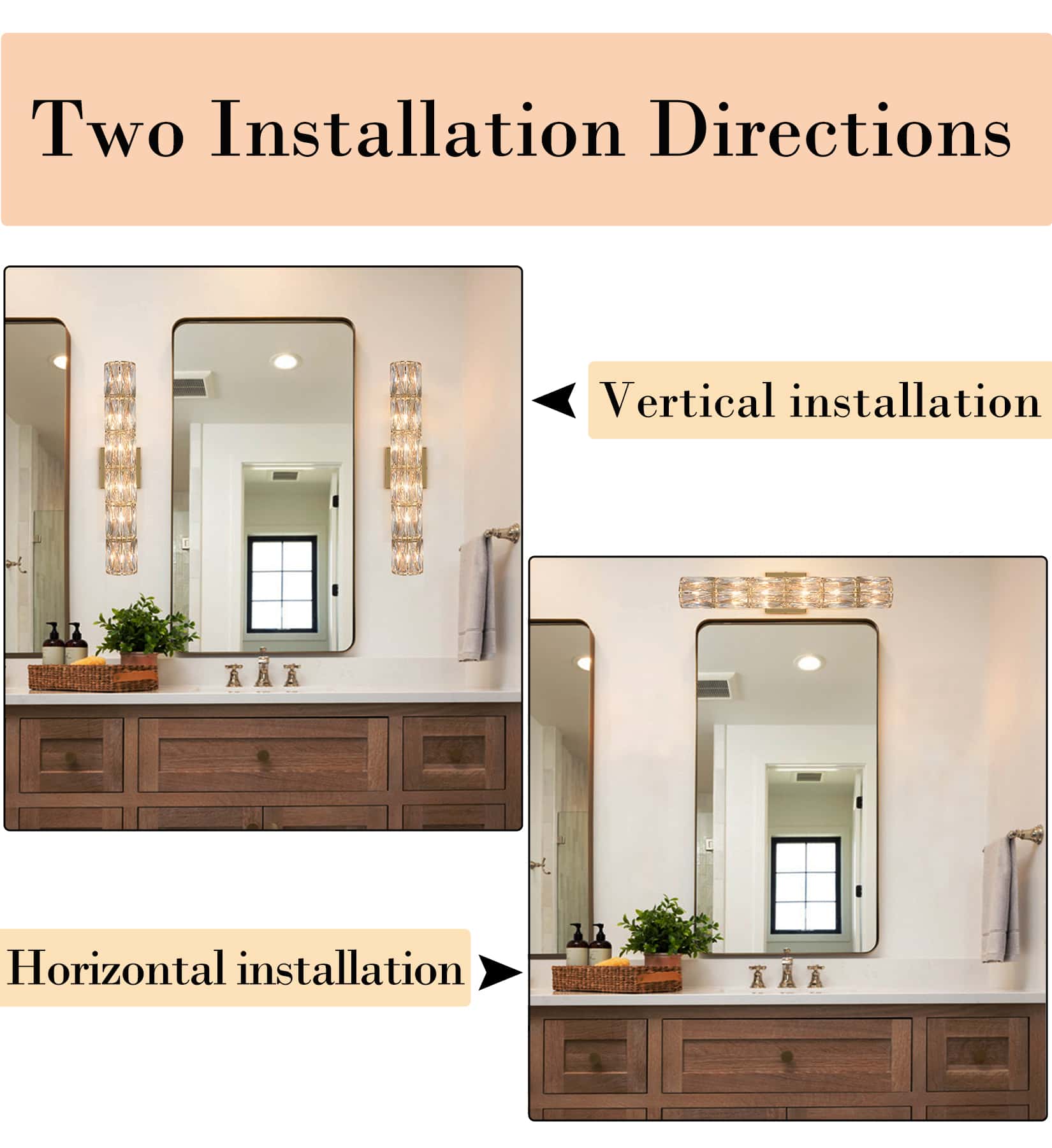 Gold Wall Sconces 6Light Crystal Wall Light Fixture Claxy