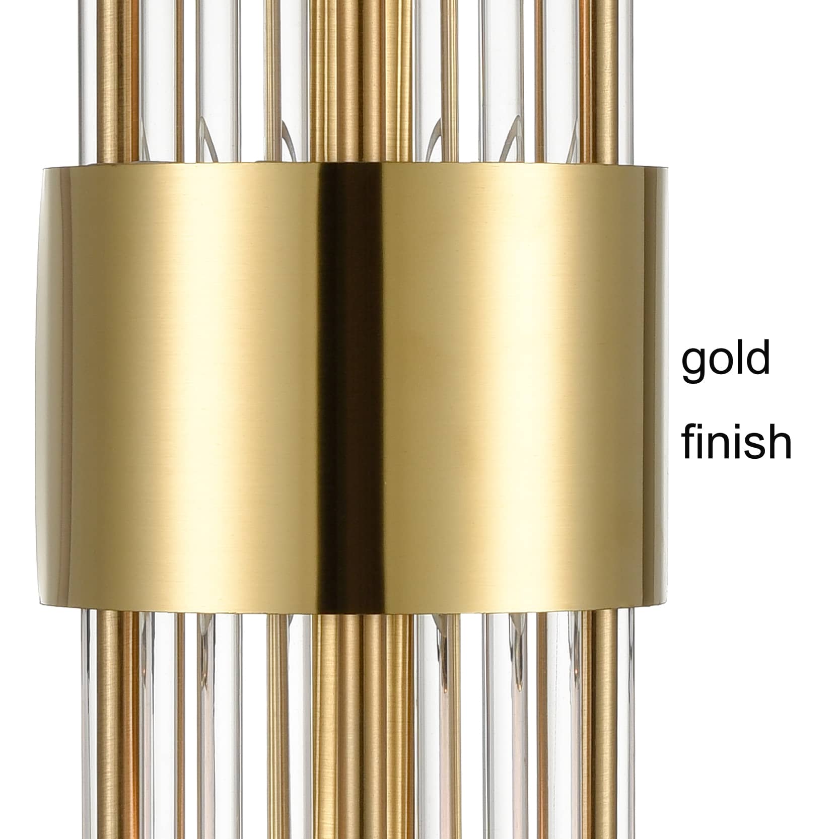 Gold Brass Wall sconce with Glass Rods Set of 2 Claxy