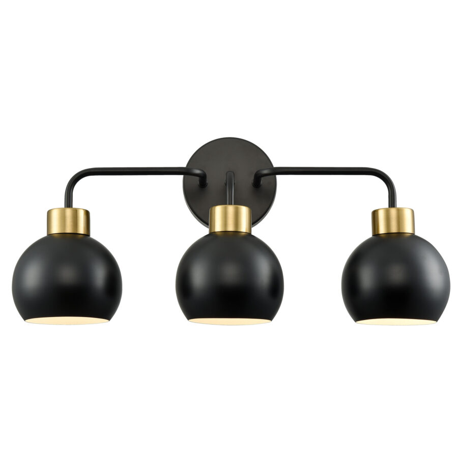 Black Wall Light Vanity Light 3Light Claxy Lighting